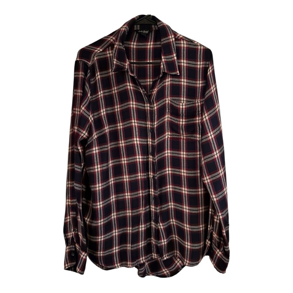 Lucky Brand Red and Blue Plaid Shirt